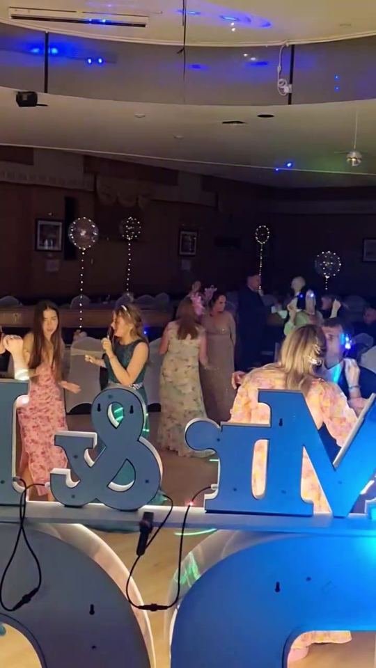 Party atmosphere with DJ lights